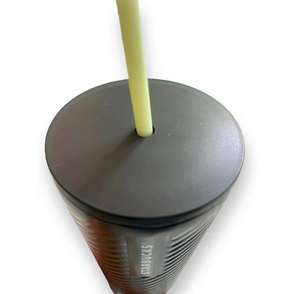 2022 Starbucks Green Swirl Forest Textured Stainless Steel Venti Tumbler 24 oz - Picture 7 of 12